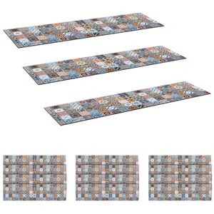 vidaXL Stufenmatten 15 stk. 76 x 20 cm Blau Polyester Rechteckig