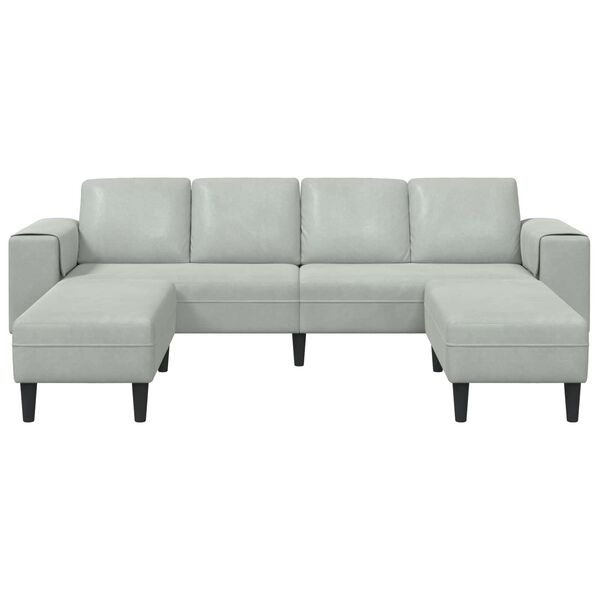vidaXL Wohnzimmer Couch 3 pcs Hellgrau