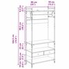 vidaXL Kleiderschrank Artisan-Eiche 89 x 39 x 184.5 cm Holzwerkstoff