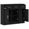 vidaXL Sideboard Schwarze Eiche 91x28x75 cm Holzwerkstoff