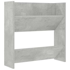 vidaXL Wand-Schuhschrank Betongrau 60x18x60 cm Holzwerkstoff