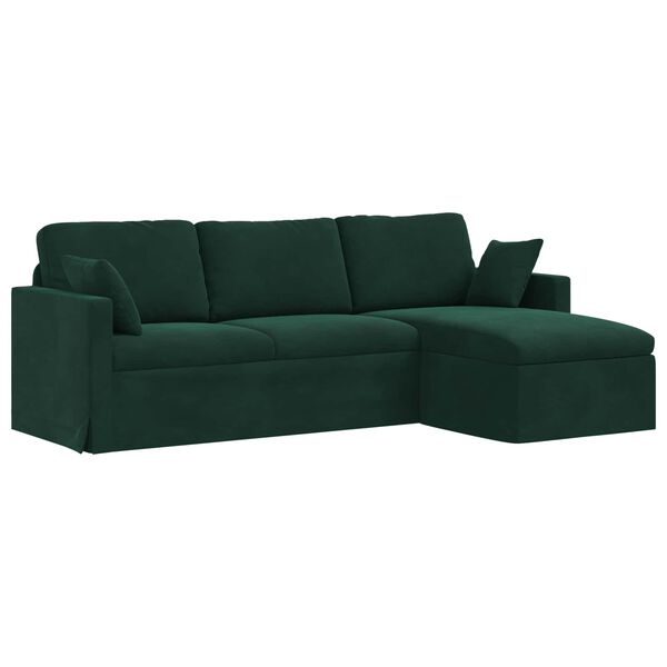 vidaXL Sofa Dunkelgr&uuml;n