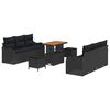 vidaXL Garten-Sofa-Set 9 stk. 8-Sitzanzahl Schwarz