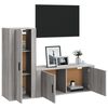 vidaXL 2-tlg. TV-Schrank-Set Grau Sonoma Holzwerkstoff