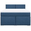 vidaXL Boxspringbett mit Matratze Blau 140x190 cm Stoff