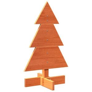 vidaXL Weihnachtsbaum zum Schm&uuml;cken Wachsbraun 60 cm Massivholz Kiefer