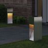vidaXL Solar LED Wegeleuchte 2 pcs Silber Edelstahl