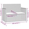 vidaXL Gartenbank mit Kissen Schwarz 105 cm Poly Rattan