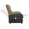 vidaXL Massagesessel mit Aufstehhilfe Taupe Stoff