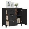 vidaXL Sideboard VIKEN Schwarz 80x40x80 cm Holzwerkstoff