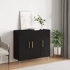 vidaXL Sideboard Schwarz 90x34x80 cm Holzwerkstoff