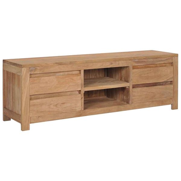 vidaXL TV-Schrank 115x30x40 cm Massivholz Teak