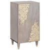 vidaXL Sideboard Grau und Gold 40 x 33 x 75 cm Massivholz Mango