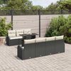 vidaXL Gartensofa-set mit Kissen mit Kissen 8 pcs Schwarz Poly Rattan