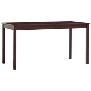 vidaXL Esstisch Dunkelbraun 140 x 70 x 73 cm Kiefernholz
