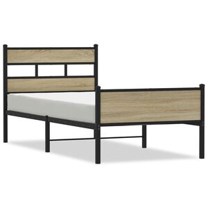 vidaXL Bettgestell ohne Matratze Sonoma-Eiche 90x190 cm Holzwerkstoff