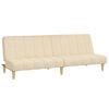 vidaXL Schlafsofa 2-Sitzer Creme Stoff