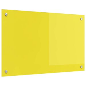 vidaXL K&uuml;chenr&uuml;ckwand Gelb 80 x 50 cm Geh&auml;rtetes Glas