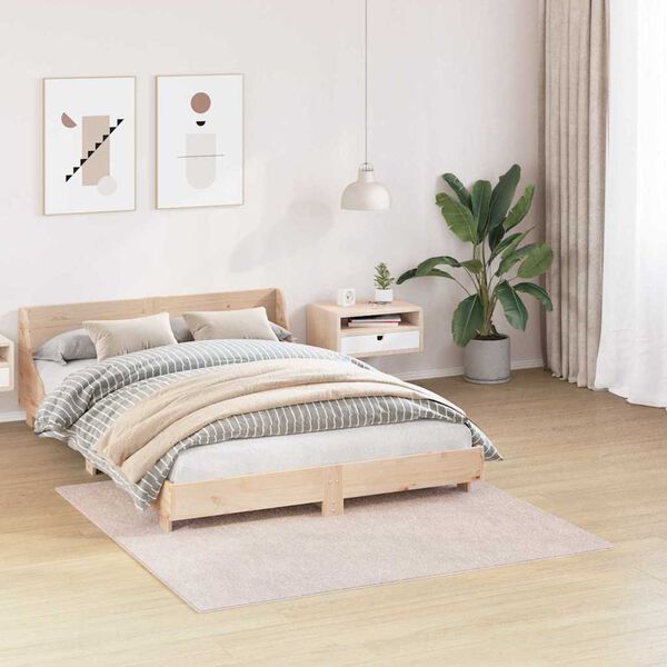 vidaXL Anti-Rutsch Shaggy Teppich Creme 160 x 160 cm PP