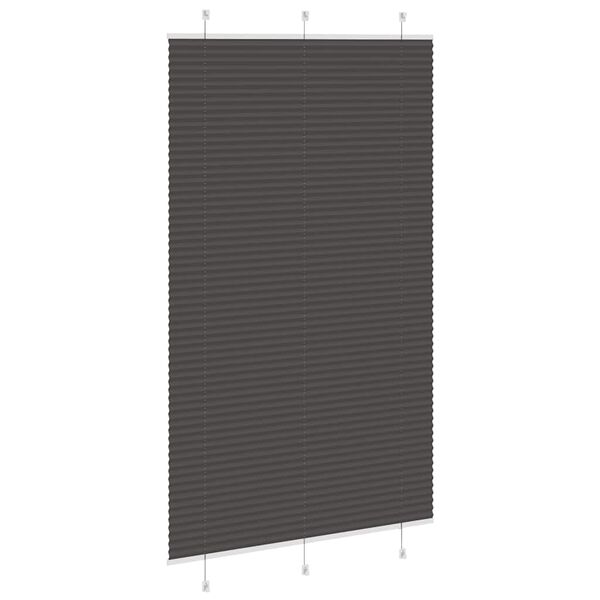 vidaXL Plissee Schwarz 115x200 cm Stoffbreite 114,4 cm Polyester