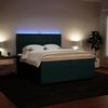 vidaXL Boxspringbett mit Matratze Dunkelgr&uuml;n 200x200 cm Samt