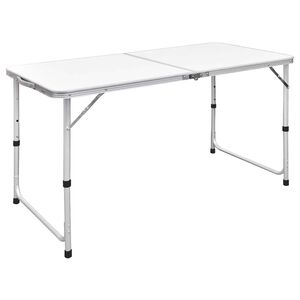 vidaXL Campingtisch Klappbar H&ouml;henverstellbar Aluminium 120x60 cm