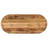 vidaXL Tischplatte 110x40x2,5 cm Oval Raues Massives Mangoholz