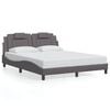 vidaXL Bettgestell "Viana" ohne Matratze Grau 160x200 cm Kunstleder