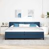 vidaXL Boxspringbett mit Matratze mit Kopfteil Blau 200 x 200 cm Stoff