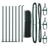 vidaXL Sechseckzaun mit Betonsockel 10 x 0,4 m PVC-beschichteter Stahl