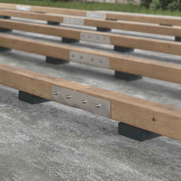 vidaXL Gummigranulat-Patiopad Schwarz 9 x 9 x 0,3 cm Gummi