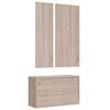 vidaXL Kleiderschrank 3-T&uuml;rig Grau 118&times;50&times;171,5 cm Kiefer Panama Serie