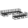 vidaXL Garten-Sofa-Set 10 pcs Schwarz Aluminium