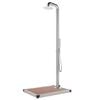 vidaXL Gartendusche mit Brauner Bodenplatte 230 cm Edelstahl