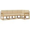 vidaXL Outdoor-Sofagarnitur 5 stk. Wei&szlig; und Beige