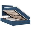 vidaXL Aufbewahrungsbett mit Matratze Blau 120 x 200 cm Stoff