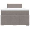vidaXL Boxspringbett mit Matratze Taupe 120x190 cm Stoff