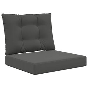 vidaXL Sofakissen f&uuml;r drau&szlig;en Polyester Anthrazit 60 x 50,5 cm