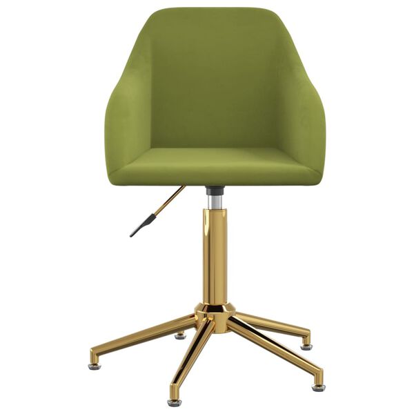 vidaXL Esszimmerst&uuml;hle 6 Stk. Drehbar Hellgr&uuml;n Samt