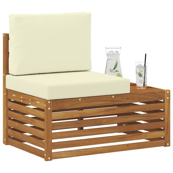 vidaXL Outdoor Endsofa Natur 91 x 63 x 73 cm Massivholz Akazie