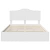 vidaXL Aufbewahrungsbett mit Kopfteil Wei&szlig; 160 x 200 cm Holzwerkstoff