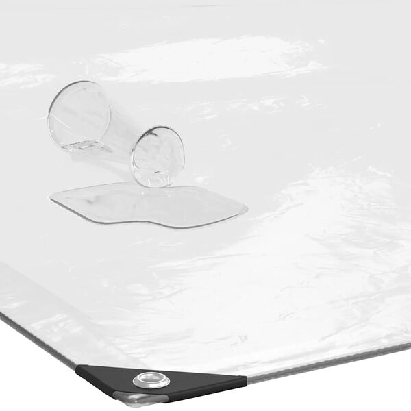 vidaXL Transparente Plane mit &Ouml;sen 3x5 m Polyethylen