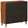 vidaXL Sideboard mit Speicher Walnuss 80 x 33 x 75 cm Massivholz Mango