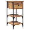 vidaXL Nachttisch mit Schubladen Braun 33,5 x 36 x 70 cm Holzwerkstoff