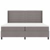 vidaXL Boxspringbett mit Matratze Taupe 200 x 200 cm Stoff