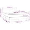 vidaXL Boxspringbett mit Matratze Dunkelgrau 140x200 cm Stoff