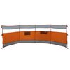 vidaXL Camping-Windschutz Grau und Orange 510x153 cm Wasserdicht