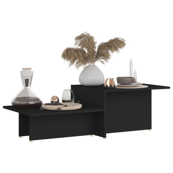 vidaXL Couchtisch Schwarz 111,5x50x33 cm Holzwerkstoff