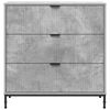 vidaXL Sideboard Beton Grau 79,5 x 33 x 82 cm Holzwerkstoff