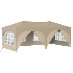 vidaXL Pop-up Partyzelt 575 x 288 x 245 cm Creme Oxford-Stoff